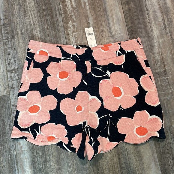 ANTHROPOLOGIE Georgie Scalloped Pique Daisy Floral Print Shorts NEW - Picture 4 of 8